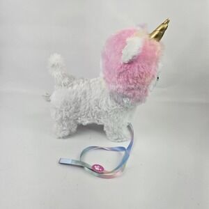 Barbie Walking Puppy Plush w/ Unicorn Hat Leash & Collar - Works